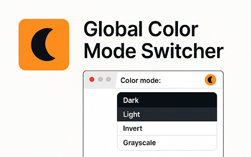 Page Color Mode Switcher :: Switch between dark mode, light mode, inverted colors, and grayscale for all pages