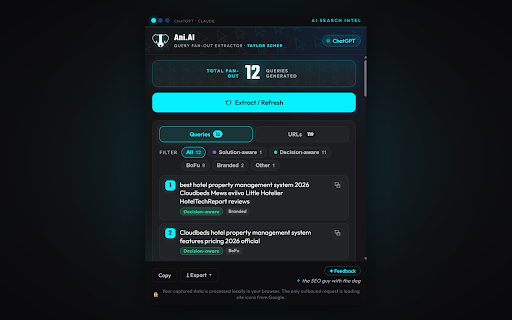 Ani.AI: Query Fan Out Extractor :: Extract the query fan-out (sub-queries), researched URLs, and citations from ChatGPT and Claude answers.