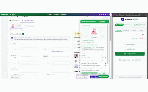 EcomFriendly — Meesho Automation Tool :: Optimize Meesho shipping fees with smart product images and automate your listings. 10 free demo tokens for new users.