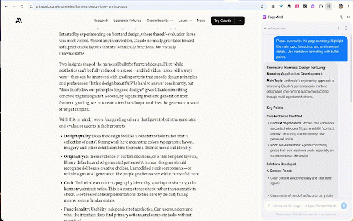 PageMind :: AI-powered page summarization and chat assistant. Summarize any page and chat with custom AI models.