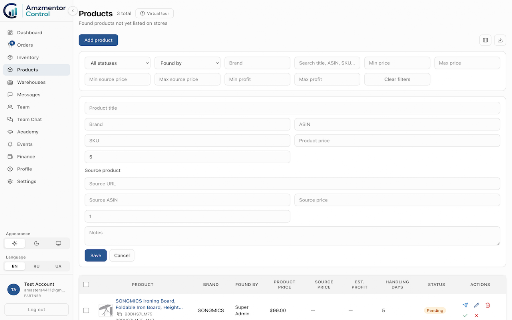 AmzMentor Control — Save to Control :: Save Amazon products, Seller Central orders, buyer transactions, LLC forms, and workflows to AmzMentor Control.