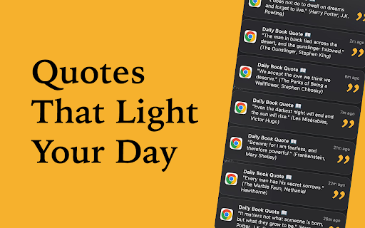 Daily Book Quote 📙 :: Receive inspiring book quotes as browser notifications, without interrupting your workflow