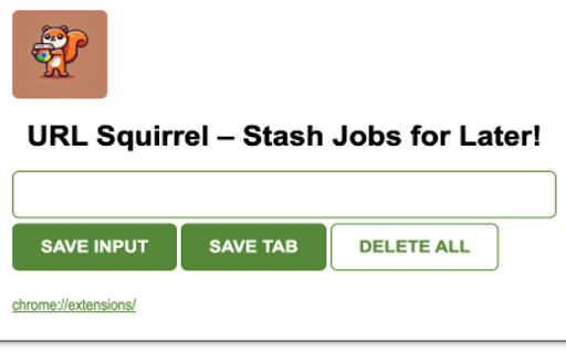 Leads tracker :: URL Squirrel is a simple and efficient Chrome extension that helps you save and store URLs for later use. Whether you're applying…