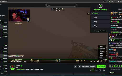 Kick Quality Enforcer :: Automatically sets your preferred stream quality on Kick.com.