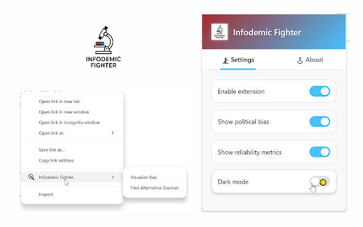 Infodemic Fighter :: Shows political bias and reliability indicators for news sources in search results
