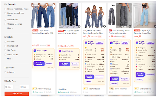PlugX7 Shopee Analytics :: Análise de produtos e concorrentes da Shopee com métricas públicas e layout de busca estabilizado pelo PlugX7.
