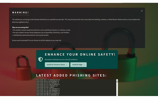 LinkShield :: LinkShield helps you identify unsafe websites and links to keep you safer online.