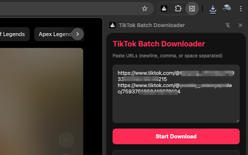 TikTok Batch Downloader :: Batch download TikTok videos sequentially (watermark removed)