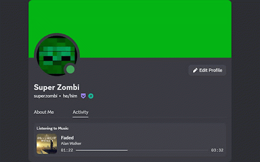 Discord Music Status :: Shows what's playing as Discord status