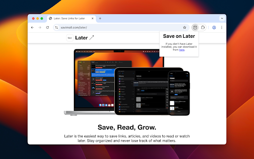 Save on Later :: Save the current webpage on Later