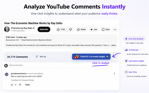 TubeVOC - YouTube Comment Insights :: Analyze YouTube comments and discover what your audience really wants.