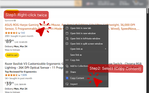 Copy The Title Of The Link :: Double-right-click the linked content to copy it. Then click on the 'Copy Content' widget to proceed with copying the text.