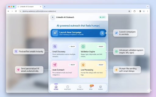 LinkedIn AI Outreach :: Generate personalized outreach messages for LinkedIn outreach campaigns