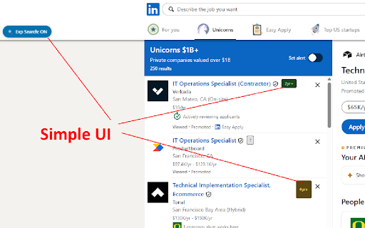 LinkedIn Job Experience Analyzer :: Analyzes LinkedIn job listings and displays experience requirement badges
