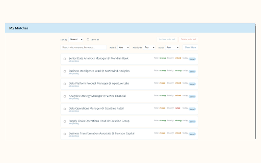 Ploppy :: Find and rank LinkedIn jobs by evidence, career direction, and recruiter fit; prepare honest resumes and application answers.
