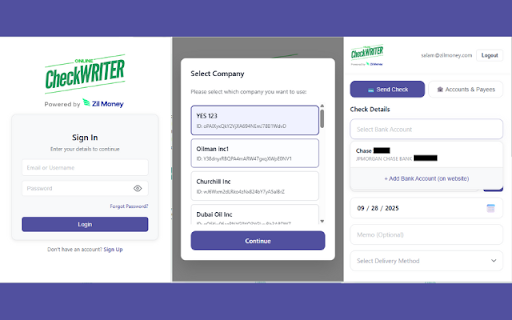Instant Checks by OnlineCheckWriter :: Official OnlineCheckWriter Chrome extension for creating and sending checks - mail, print, or eCheck