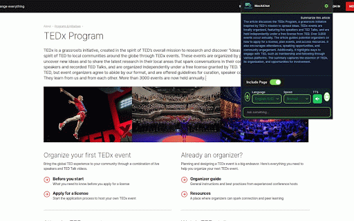 MaxAiChat :: AI-powered chatbot with voice, TTS, and on-page content scraping for context-aware answers. Works with OpenAI-compatible APIs.