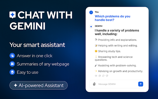 Chat With Gemini :: Use Chat With Gemini for AI-powered conversations. Discover Gemini assistant features and secure swift exact responses via chatbot.