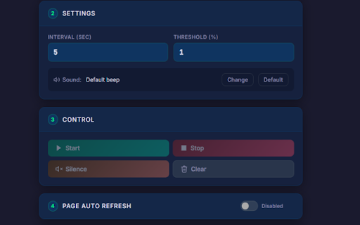 ScreenWatch :: Monitora regiões da tela e emite alertas quando detecta mudanças. Plano Free e Pro disponíveis.