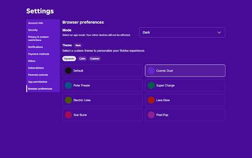 Roblox Themes :: Customize and apply personalized visual color themes on Roblox.