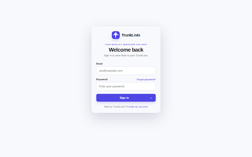 TrunkLists - Wishlist Saver :: Save products from any store to your TrunkLists wishlists. Works with Amazon, Target, Walmart, Etsy, and more.