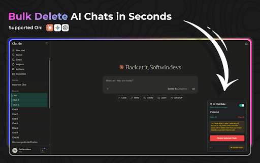 AI Chat Nuke :: Bulk delete and manage your AI chats on ChatGPT, Gemini, and Claude instantly.