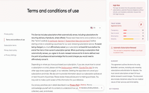 Termwise — AI Terms of Service & Privacy Policy Analyzer :: AI terms of service analyzer. Spot hidden fees, auto-renewals & risky clauses in any agreement or privacy policy before you accept.