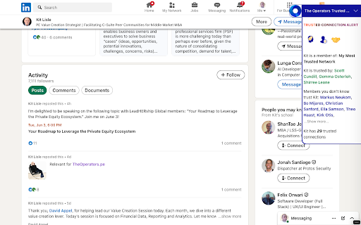 The Operators Trusted Network :: Helps you build a private network of trusted, elite private equity contacts while making introductions a breeze with intelligence