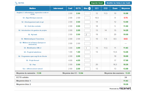 Moyenne MyGES :: Simplifiez votre vie étudiante : ajustez vos notes et suivez vos moyennes sur MyGES en un clin d'œil !