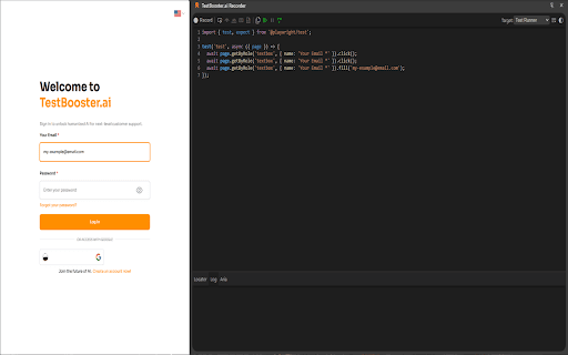 TestBooster.ai Recorder :: TestBooster.ai Recorder captures step-by-step browser interactions on any web page and instantly generates ready-to-run Playwright…