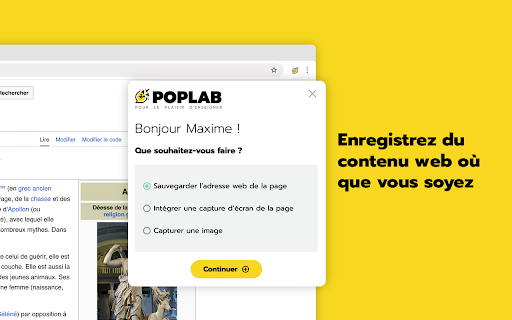 PopLab Web Clipper :: Préparer, organiser et partager le savoir