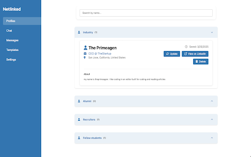 NetLinked :: Generate personalized LinkedIn connection messages using AI