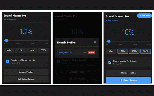Sound Master Pro :: Advanced volume control for Chrome tabs with domain profiles