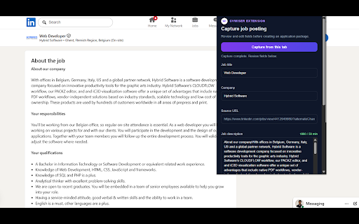 CVWiser :: Capture job postings from career pages and create application packages in CVWiser.