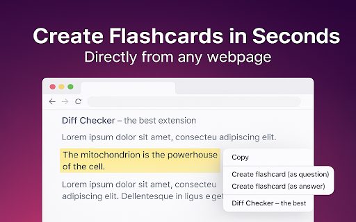 Flashcard Maker :: Meet Flashcard Maker for Chrome. Capture highlights, turn them into flash cards, and remember more with spaced repetition.