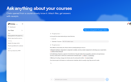 Breezy Courses :: Sync your coursework, then search it and ask questions.