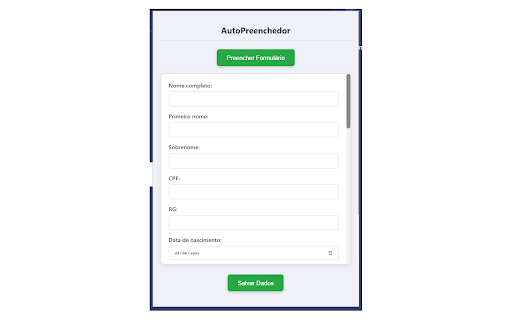 Preenchedor Inteligente :: Extensão Chrome para preenchimento automático de formulários com dados pessoais salvos localmente.