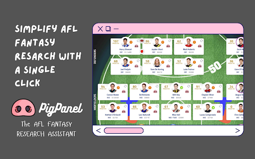 Pig Panel :: Pig Panel is an AFL Fantasy Google Chrome extension designed to provide easy access to AFL Fantasy data with a single click.