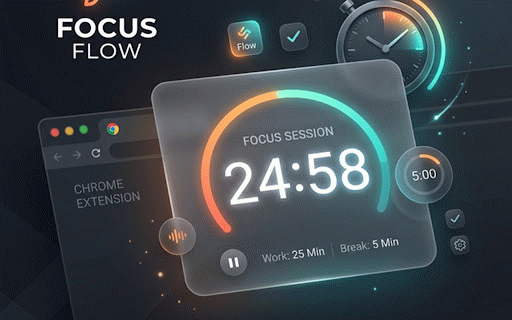 Focus Flow - Pomodoro Timer :: Ein moderner, minimalistischer Pomodoro-Timer, der dir hilft, fokussiert zu bleiben.