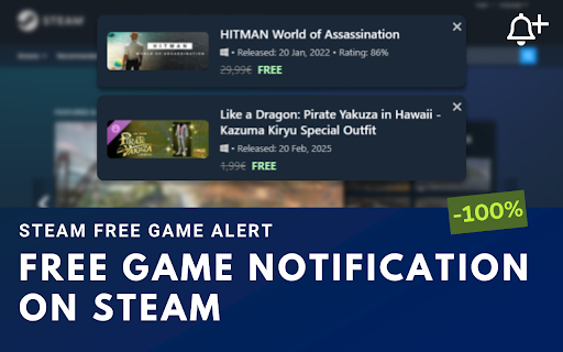 Steam Free Game Alert :: Get notified about free Steam games and DLCs directly on the Steam homepage