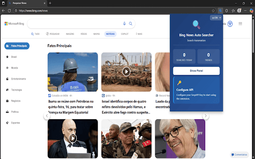 Bing News Auto Searcher :: Automate your Bing News searches intelligently with real-time trending topics powered by SerpAPI!