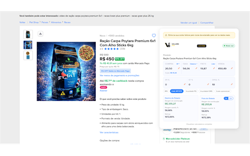 Vellore Tax :: Calculadora de margem para produtos do Mercado Livre.