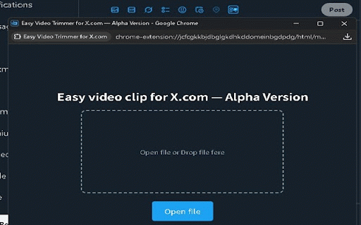 Easy Video Trimmer for X.com :: Easy Video Trimmer for X.com — Beta Version