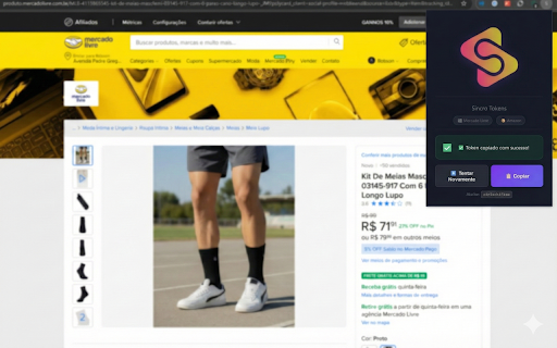 Sincro Tokens - ML & Amazon :: Captura tokens do Mercado Livre e Amazon automaticamente - by SINCRO