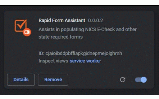Rapid Form Assistant :: Assists in populating NICS E-Check and other state required forms