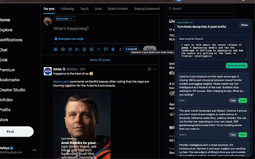 Linx :: An articulator for LinkedIn and X. Linx only turns your own thoughts into clearer replies and posts.