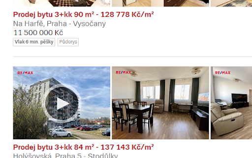 sreality.cz Apartments Price per Meter :: Add price per meter to sreality.cz apartments for sale search results