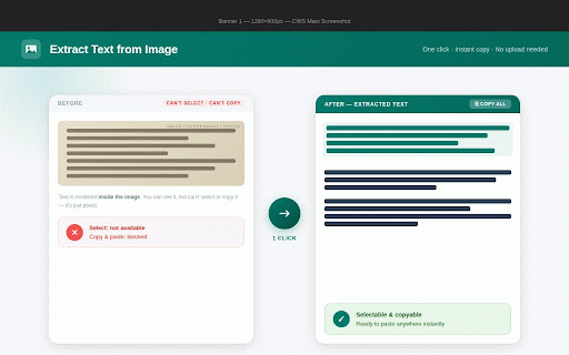 Extract Text from Image :: One-click OCR: Extract text from image in seconds. Image to text converter — copy text from picture or photo, no redirects.