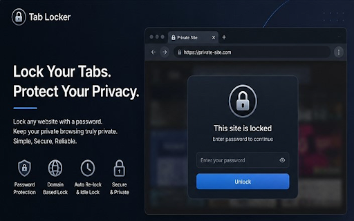 Tab Locker - Private Tab Lock :: Securely lock and unlock tabs with a password for your browsing privacy.