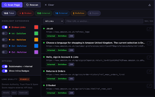 Seotum — SEO Link Inspector :: Broken link checker & SEO link audit tool. Highlight dofollow/nofollow, internal/external links live on any webpage. By Digitum.